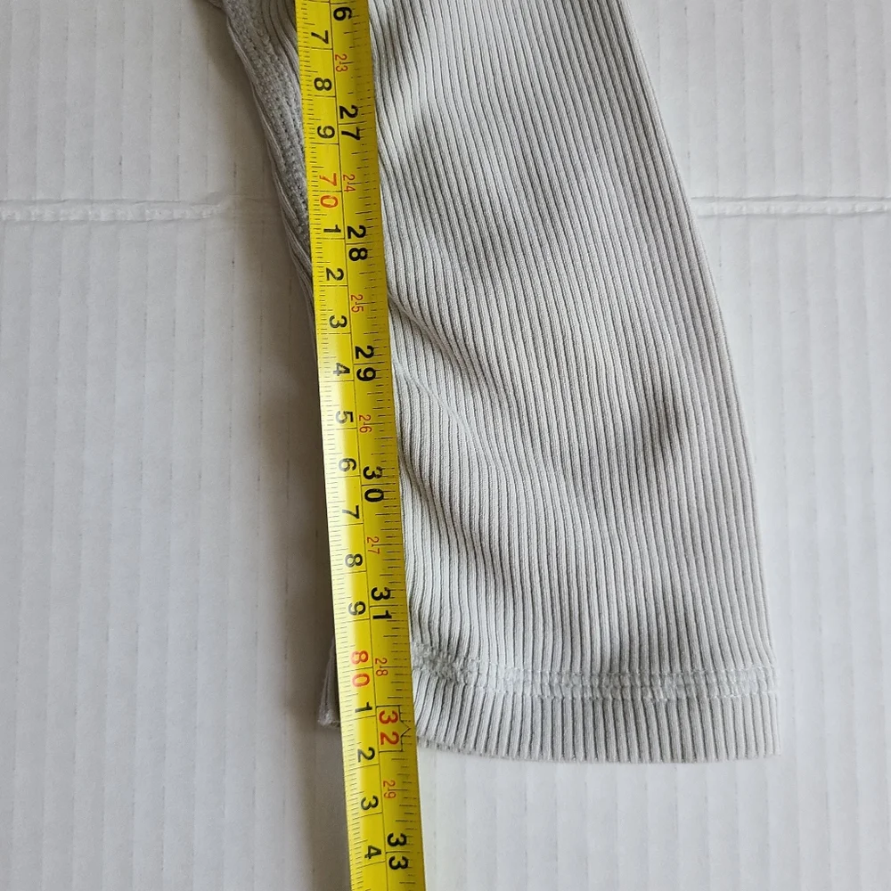 Alo Yoga High-Waist Goddess Legging White & Dove Grey Colorblock Sz S